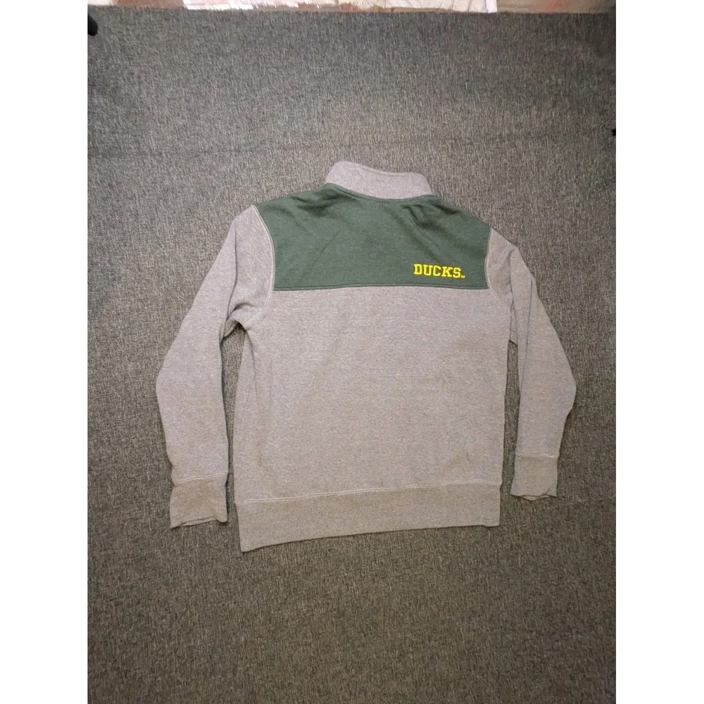 Oregon‎ Ducks Performance Jacket 1/4 Zip NCAA Grey Green Football Sweatshirt